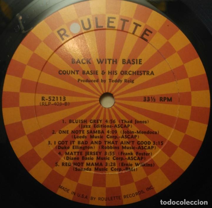 Discos de vinilo: Count Basie &ndash; Back With Basie USA 1964 ROULETTE - Foto 4