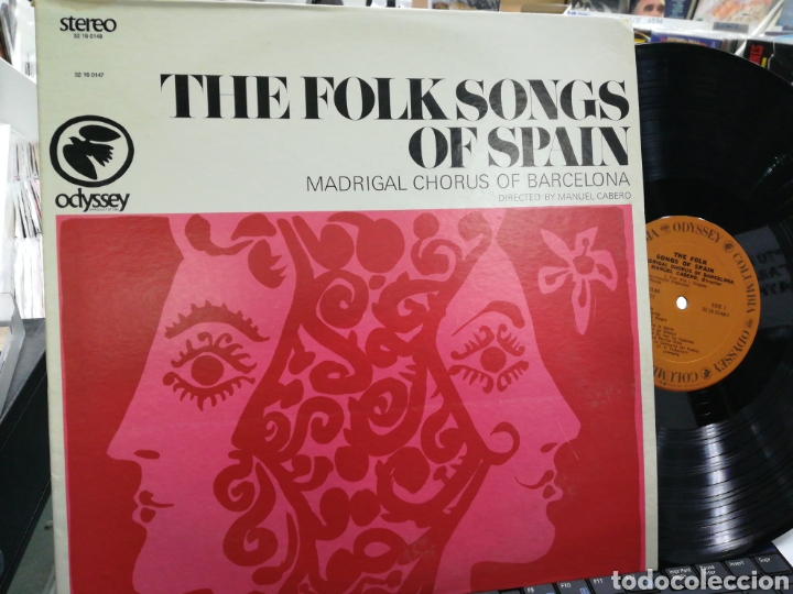 Discos de vinilo: The folk songs of Spain lp Madrigal chorus of Barcelona Manuel cabero u.s.a.