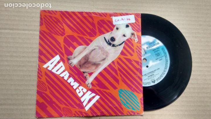 Discos de vinilo: SINGLE ( VINILO)  DE   ADAMSKI A&Ntilde;OS 90 - Foto 1