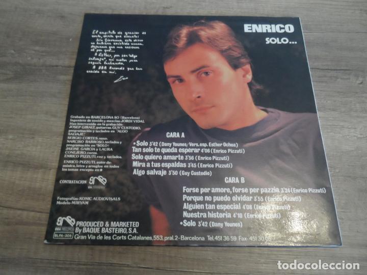 Discos de vinilo: ENRICO PIZZUTI - SOLO... - Foto 2