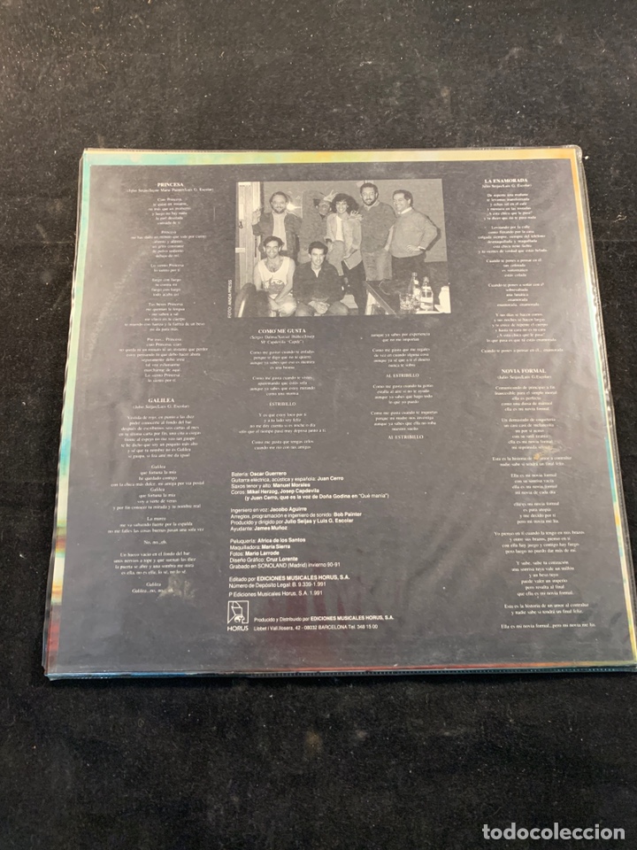 Discos de vinilo: SERGIO DALMA - SINTI&Eacute;NDONOS LA PIEL - Foto 2