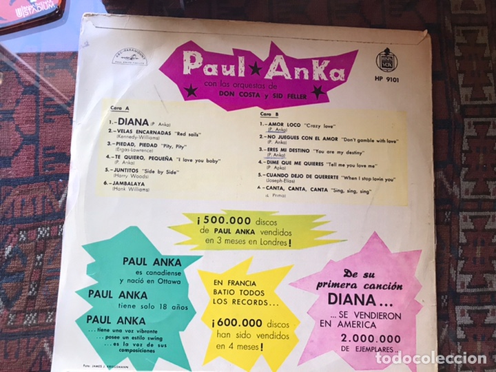Discos de vinilo: Paul Anka - Foto 2