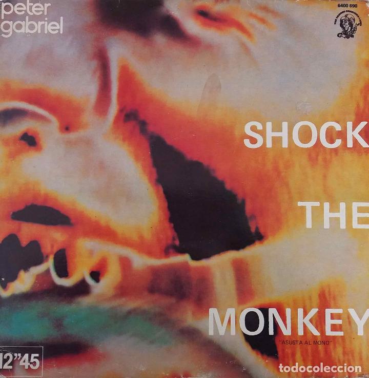 Discos de vinilo: PETER GABRIEL. (GENESIS). SHOCK THE MONKEY. MAXI SINGLE ESPA&Ntilde;A 2 TEMAS - Foto 1