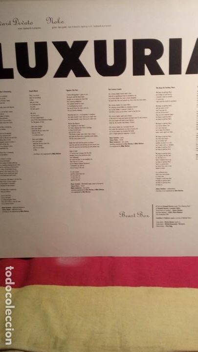 Discos de vinilo: LUXURIA - BEAST BOX . - Foto 2