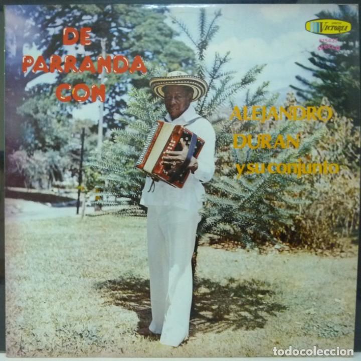Vinyl records: ALEJANDRO DURAN Y SU CONJUNTO // DE PARRANDA CON //1986 //HECHO COLOMBIA//(VG VG). LP