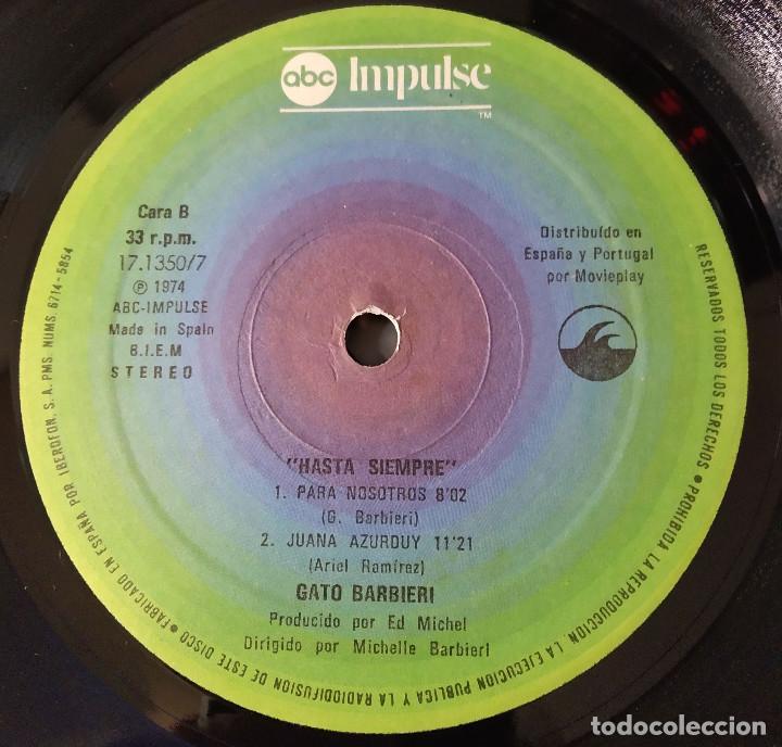 Discos de vinilo: Gato Barbieri - Chapter Two: Hasta Siempre (LP, Vinilo, 1978) - Foto 3