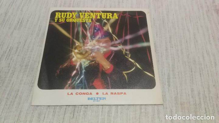 Disques de vinyle: RUDY VENTURA Y SU ORQUESTA_LA CONGA,LA RASPA_BELTER VINILO 7'' 1971 COMO NUEVO!!!