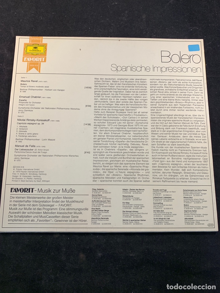 Discos de vinilo: BOLERO - Foto 2