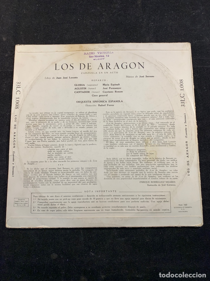 Discos de vinilo: LOS DE ARAG&Oacute;N JOS&Eacute; SERRANO - Foto 2