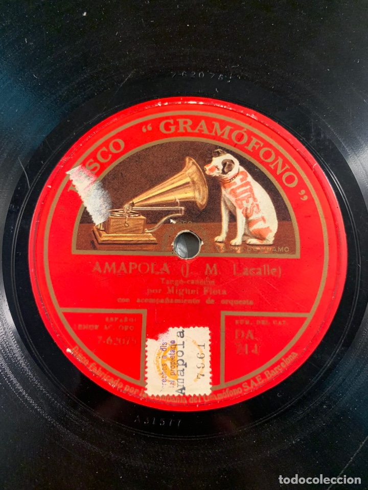 Discos de vinilo: DISCO GRAM&Oacute;FONO AMAPOLA - Foto 2