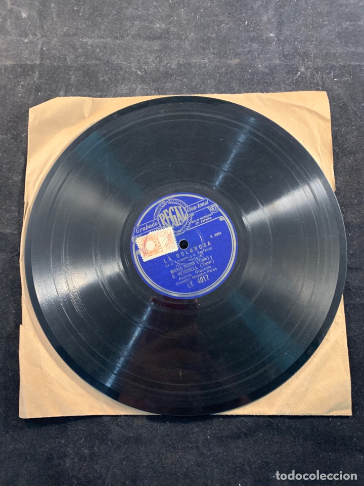 Discos de vinilo: GRABADO REGAL - LA DOLOROSA - Foto 1