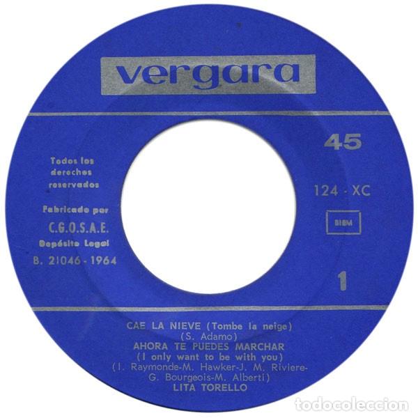 Discos de vinilo: Cae La Nieve - Lita Torell&oacute; - Foto 4
