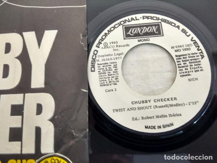 Discos de vinilo: SINGLE/CHUBBY CHEKER/LA MOSCA/PROMOCIONAL. - Foto 2