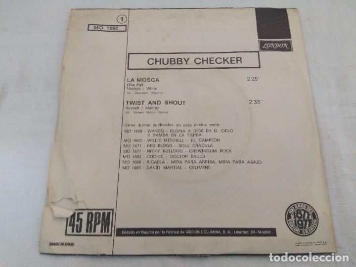 Discos de vinilo: SINGLE/CHUBBY CHEKER/LA MOSCA/PROMOCIONAL. - Foto 3