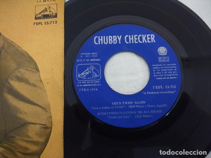 Discos de vinilo: SINGLE/CHUBBY CHEKER/THE FLY. - Foto 2