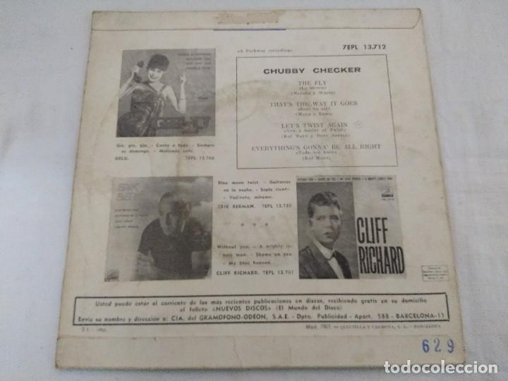 Discos de vinilo: SINGLE/CHUBBY CHEKER/THE FLY. - Foto 3