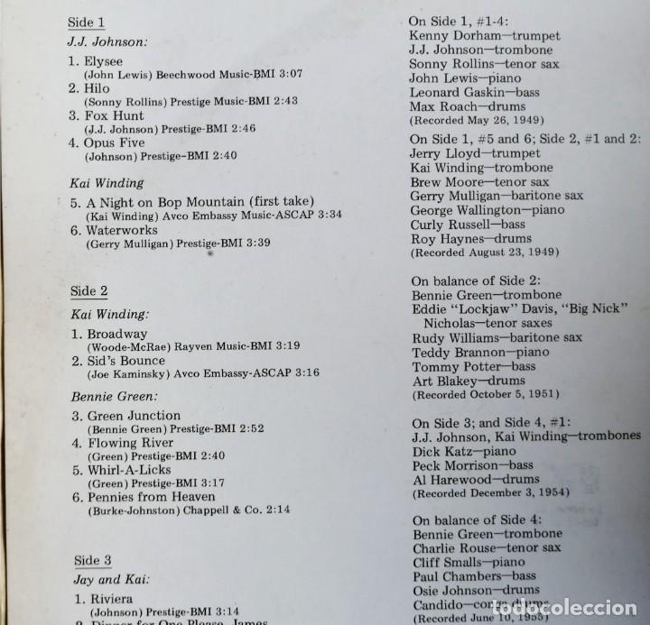 Discos de vinilo: J.J. Johnson. Kai Winding, Bennie Green, Early Bones - Foto 4