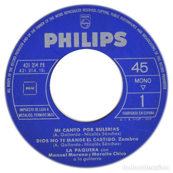 Discos de vinilo: La Paquera Canta - Foto 3