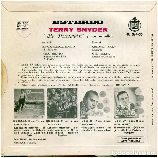 Discos de vinilo: Binga, Banga, Bongo - Terry Snyder - Foto 2