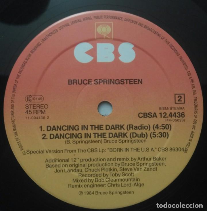 Discos de vinilo: Bruce Springsteen – Dancing In The Dark HOLANDA 1984 MAXI45 CBS - Foto 4 - 218125623