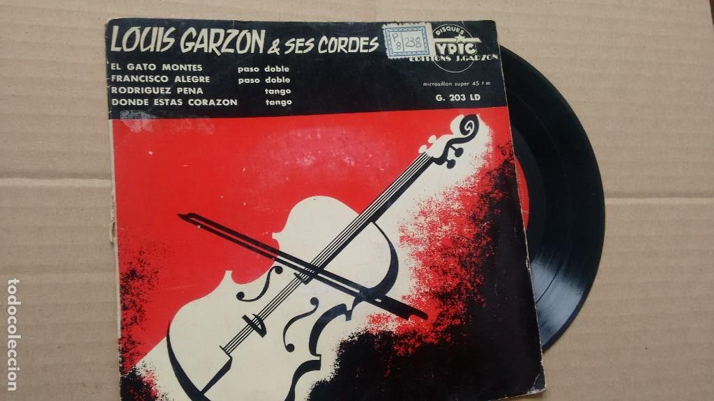Discos de vinilo: E P ( VINILO) DE LOUIS GARZON & SES CORDES - Foto 1