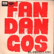 Discos de vinilo: EL SEVILLANO - FANDANGOS - EP ODEON DE 1964 RF-4247 