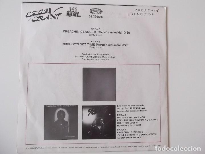 Discos de vinilo: EDDY GRANT - PREACHIN GENOCIDE / NOBODYS GOT TIME - Foto 2