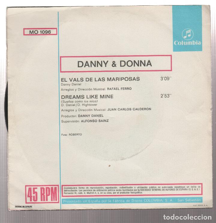 Discos de vinilo: DANNY & DONNA-EL VALS DE LAS MARIPOSAS - Foto 2