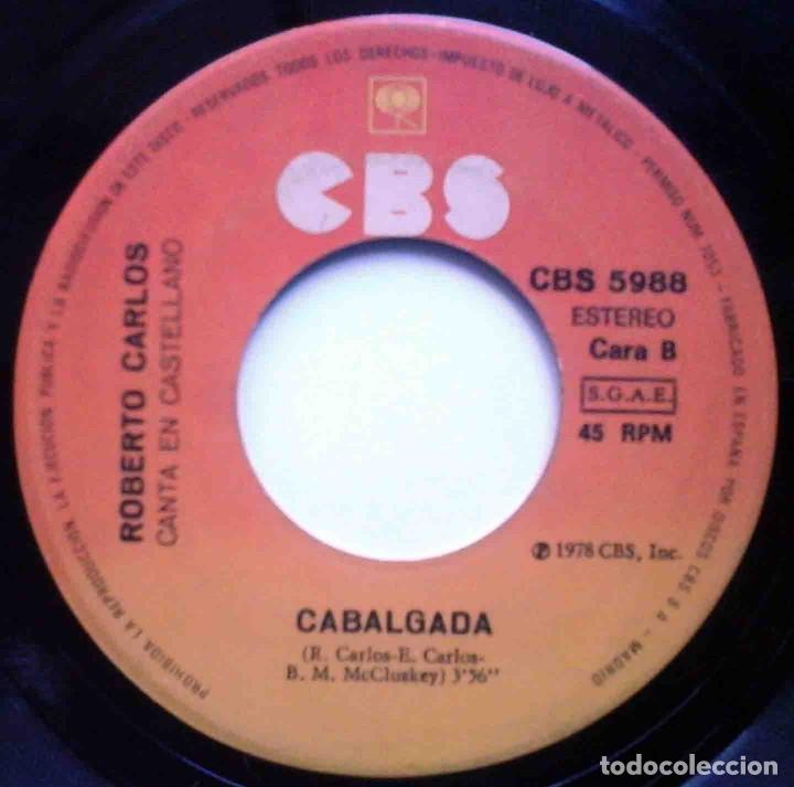 Discos de vinilo: Roberto Carlos - Amigo / Cabalgada - CBS 1977 - Foto 4