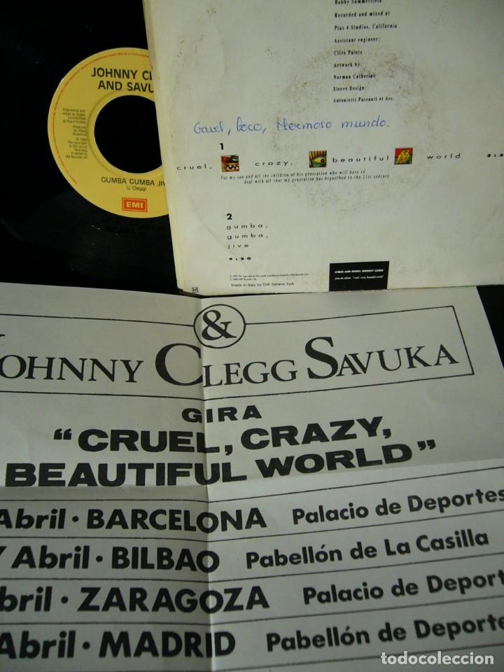 Discos de vinilo: JOHNNY CLEGG & SAVUKA SINGLE PROMO Cruel, Crazy, Beautiful World - Foto 4 - 191303051