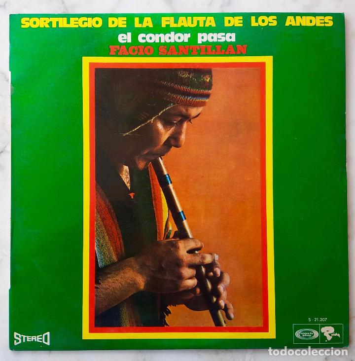 Discos de vinilo: SORTILEGIO DE LA FLAUTA DE LOS ANDES. EL CONDOR PASA, FACIO SANTILL&Aacute;N. LP ESPA&Ntilde;A