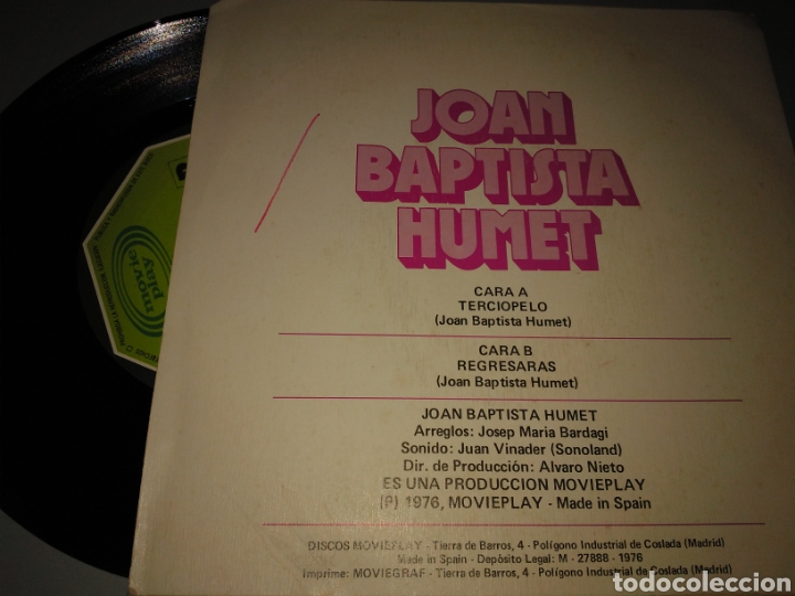 Discos de vinilo: Joan Baptista humet - Foto 2