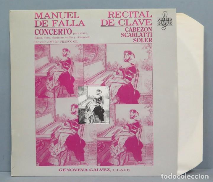 Discos de vinilo: LP. MANUEL DE FALLA. CONCERTO. RECITAL DE CLAVE - Foto 1