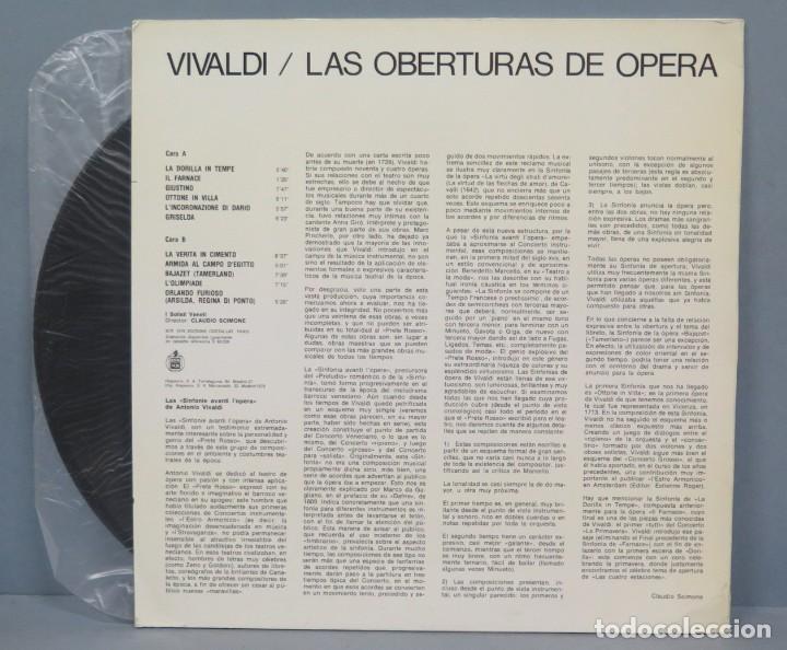Discos de vinilo: LP. VIVALDI. LAS OBERTURAS DE OPERA - Foto 2