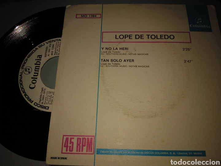 Discos de vinilo: Lope de Toledo - Foto 2