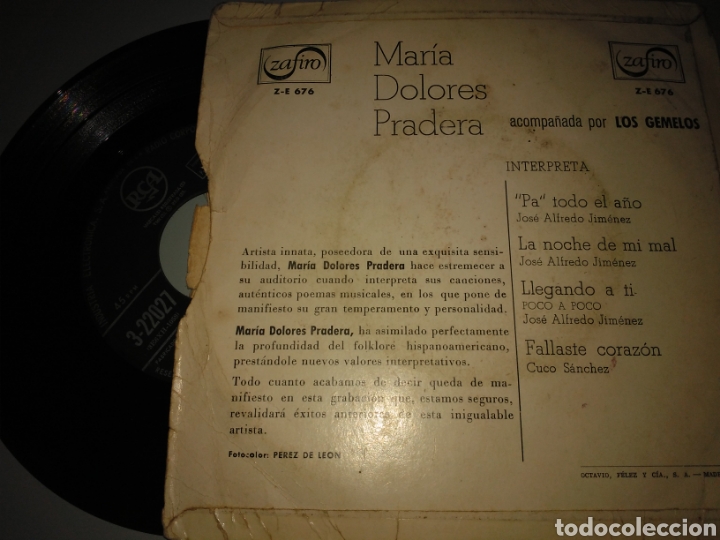 Discos de vinilo: Mar&iacute;a Dolores pradera - Foto 2