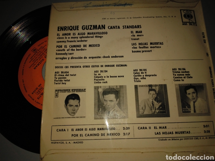 Discos de vinilo: Enrique Guzm&aacute;n - Foto 2