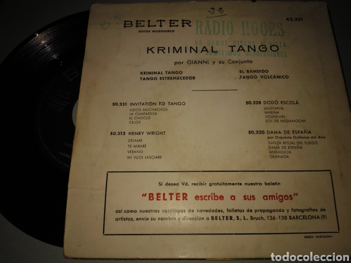 Discos de vinilo: Criminal tango - Foto 2
