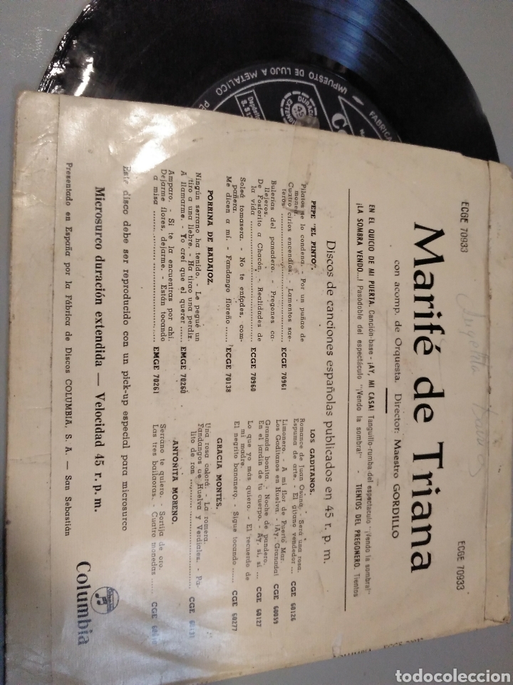 Discos de vinilo: Marif&eacute; de Triana - Foto 2