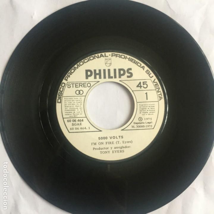 Discos de vinilo: 5000 Volts &ndash; Im On Fire / Still On Fire - SINGLE 1975 - Foto 2