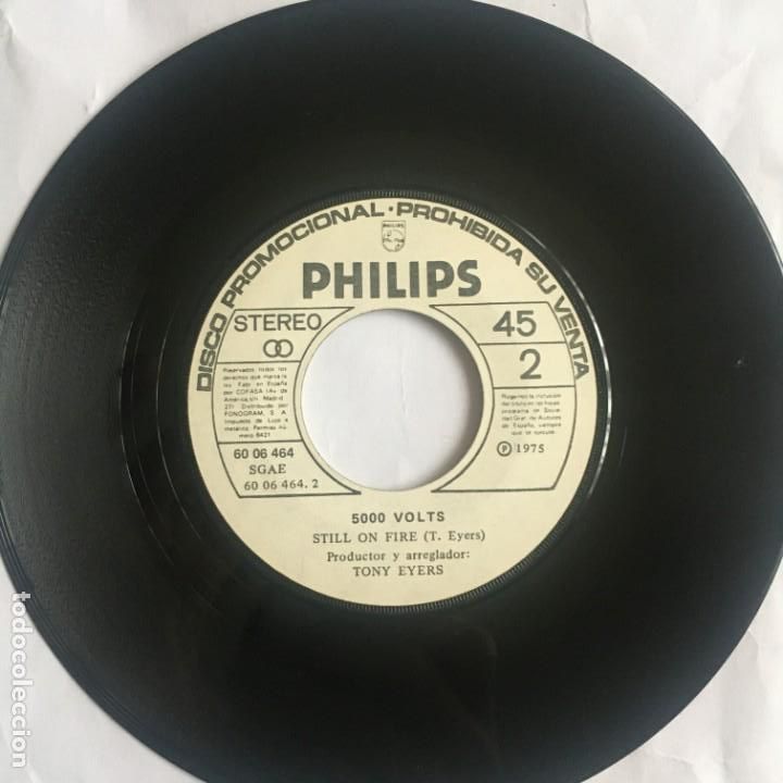 Discos de vinilo: 5000 Volts &ndash; Im On Fire / Still On Fire - SINGLE 1975 - Foto 3