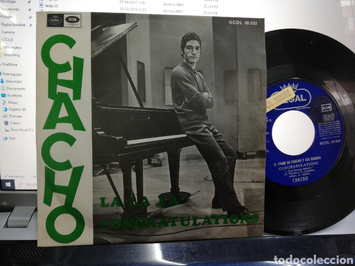 Discos de vinilo: Chacho single congratulations / la la la 1968 - Foto 1