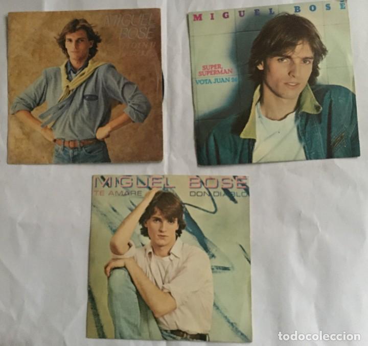 Discos de vinilo: LOTE 3 SINGLES MIGUEL BOSE, - Foto 1