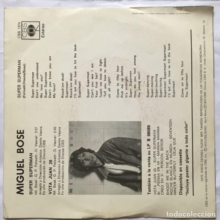 Discos de vinilo: LOTE 3 SINGLES MIGUEL BOSE, - Foto 7