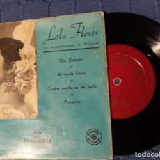 Discos de vinilo: LOLA FLORES CON ORQUESTA,OLE DOLORES,CUATRO SEVILLANAS DE BAILE.ETC. Lote 191622026