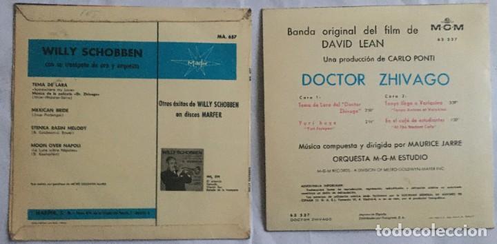 Discos de vinilo: DOCTOR ZHIVAGO 2 SINGLES - Foto 2