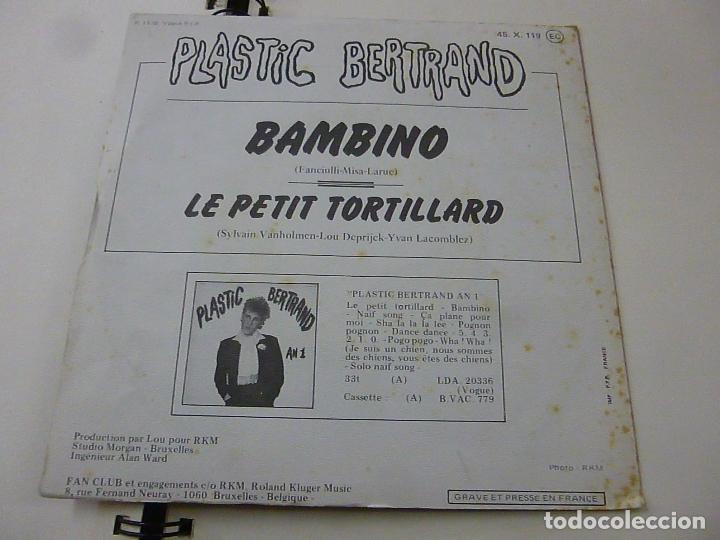 Discos de vinilo: PLASTIC BERTRAND - BAMBINO - SINGLE - N - Foto 2