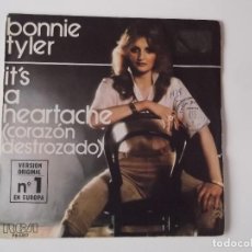 Discos de vinilo: BONNIE TYLER - IT'S A HEARTACHE (CORAZON DESTROZADO) / GOT SO USED TO LOVIN' YOU