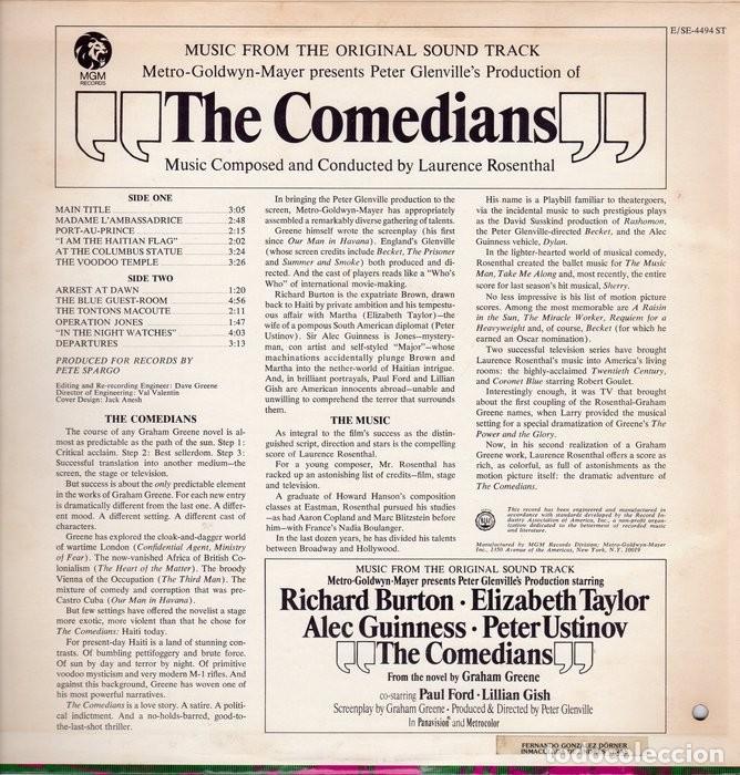Discos de vinilo: THE COMEDIANS. BSO. LP. VINILO - Foto 2