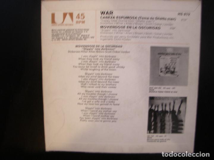 Discos de vinilo: WAR- CABEZA ESPUMOSA. SINGLE. - Foto 2